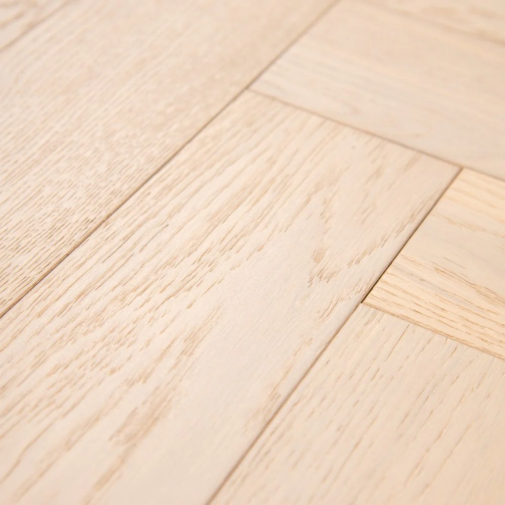 Brushed White Oak - Herringbone 14mm UV Oiled Engineered Real Wood Flooring - Image 5