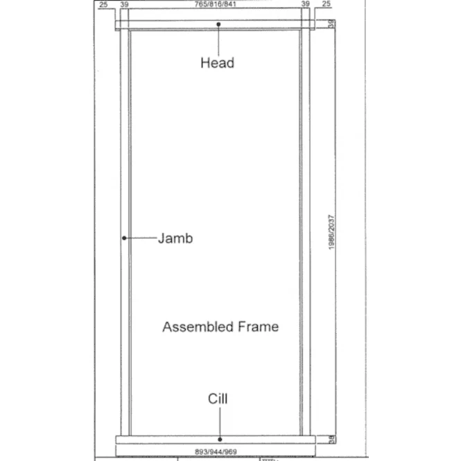 Hardwood External Timber Door Frame and Cill - Image 2