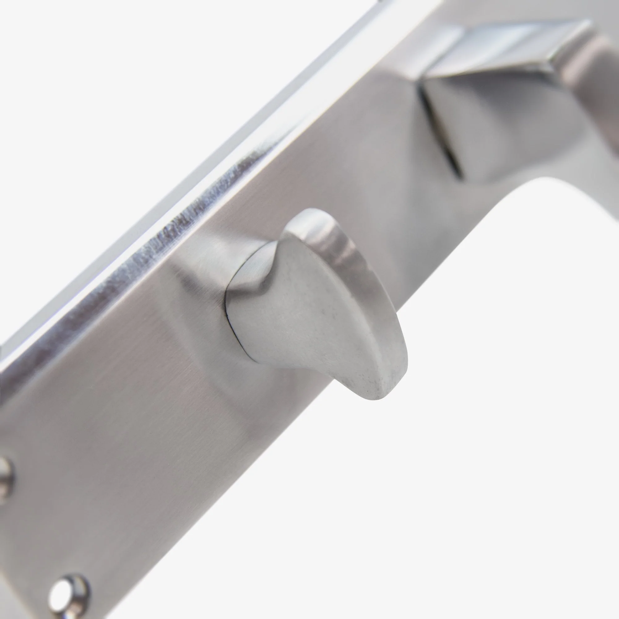 Ritz Lever on Backplate Bathroom Door Handle Set - Polished Chrome / Satin Chrome - Image 2