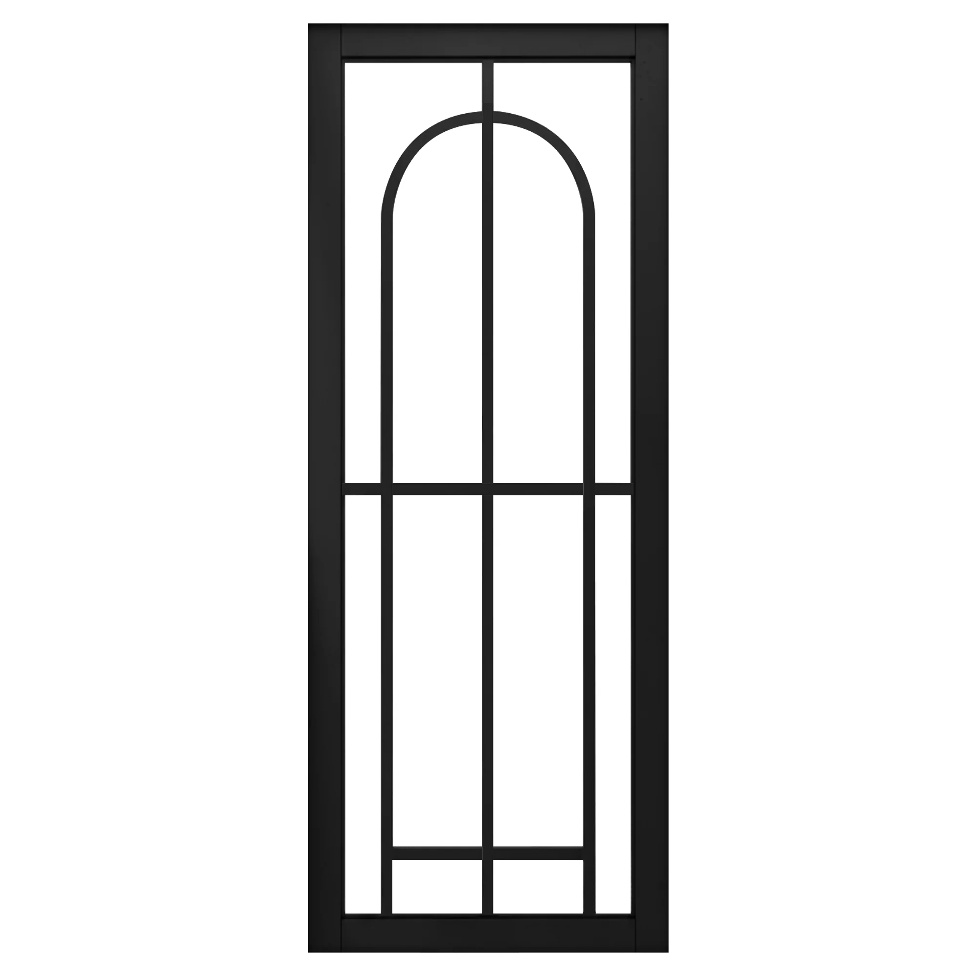 Jet Black Internal Fully Finished 10 Light Arch Industrial Studio Door - Image 3