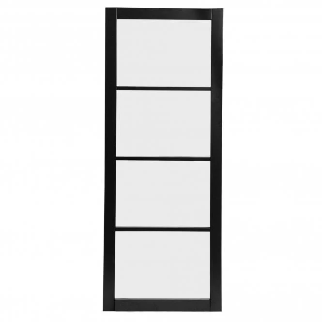Jet Black Internal Fully Finished Industrial Studio 4 Light Obscure Glass Made-to-Measure Door (120540) - Image 2