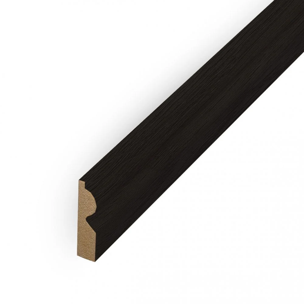 Black - 2.4m Torus Laminate Skirting Board - Image 3