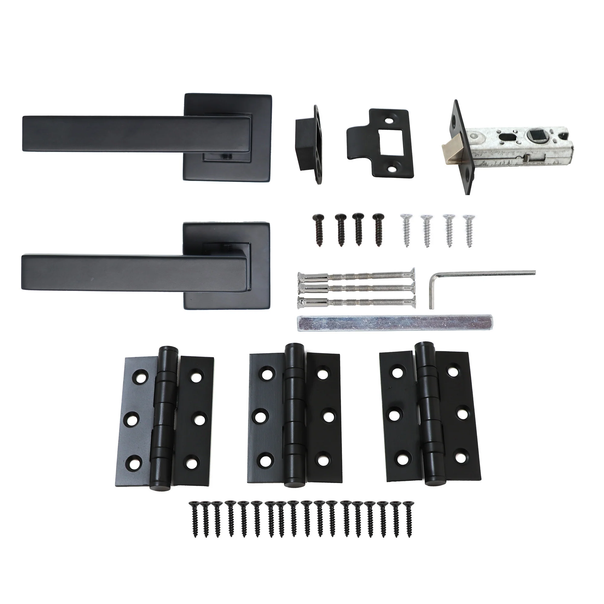Superior Callisto Lever on Square Rose Handle Set - Matt Black - Image 6