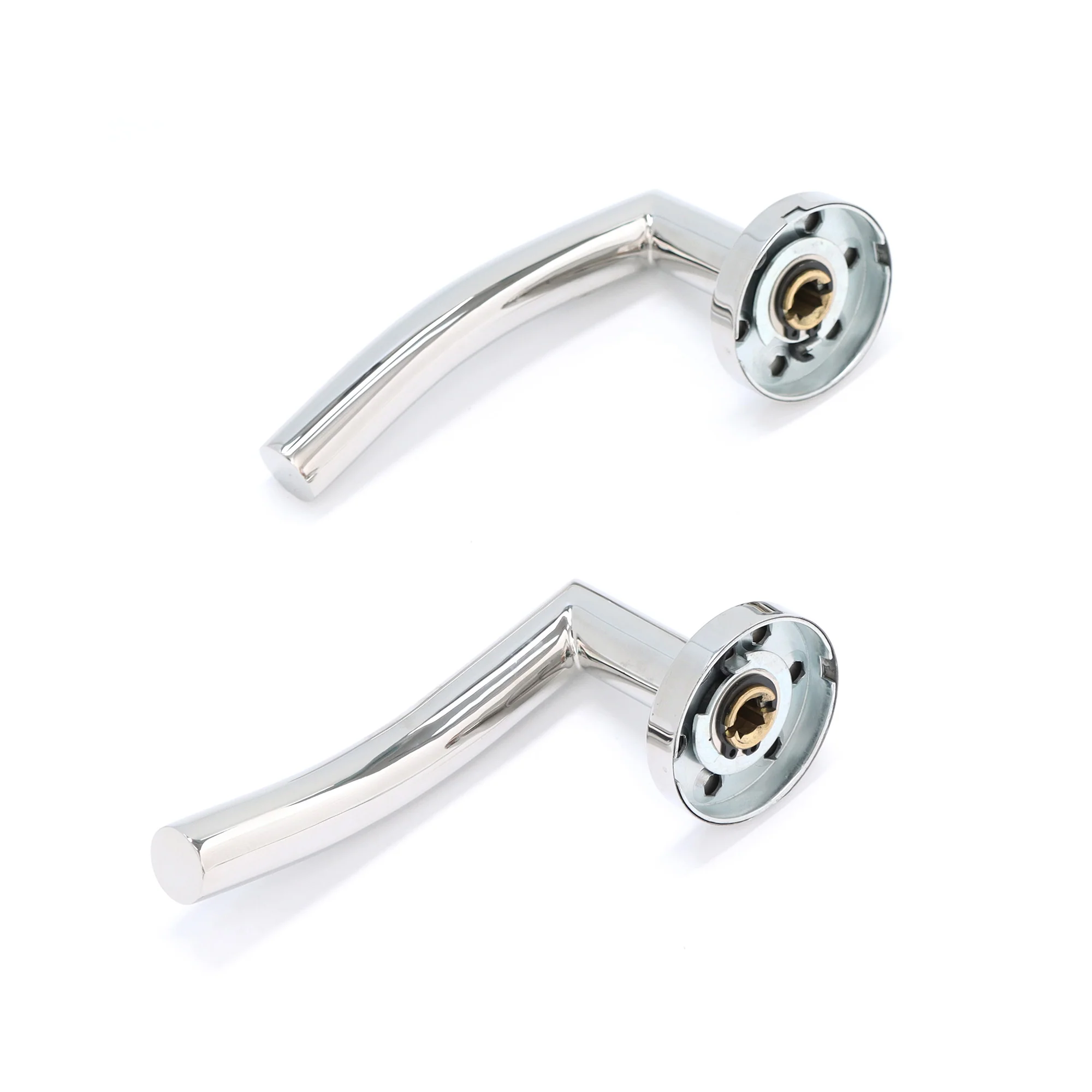 Superior Miranda Lever on Round Rose Handle Set - Polished Stainless Steel - Image 4