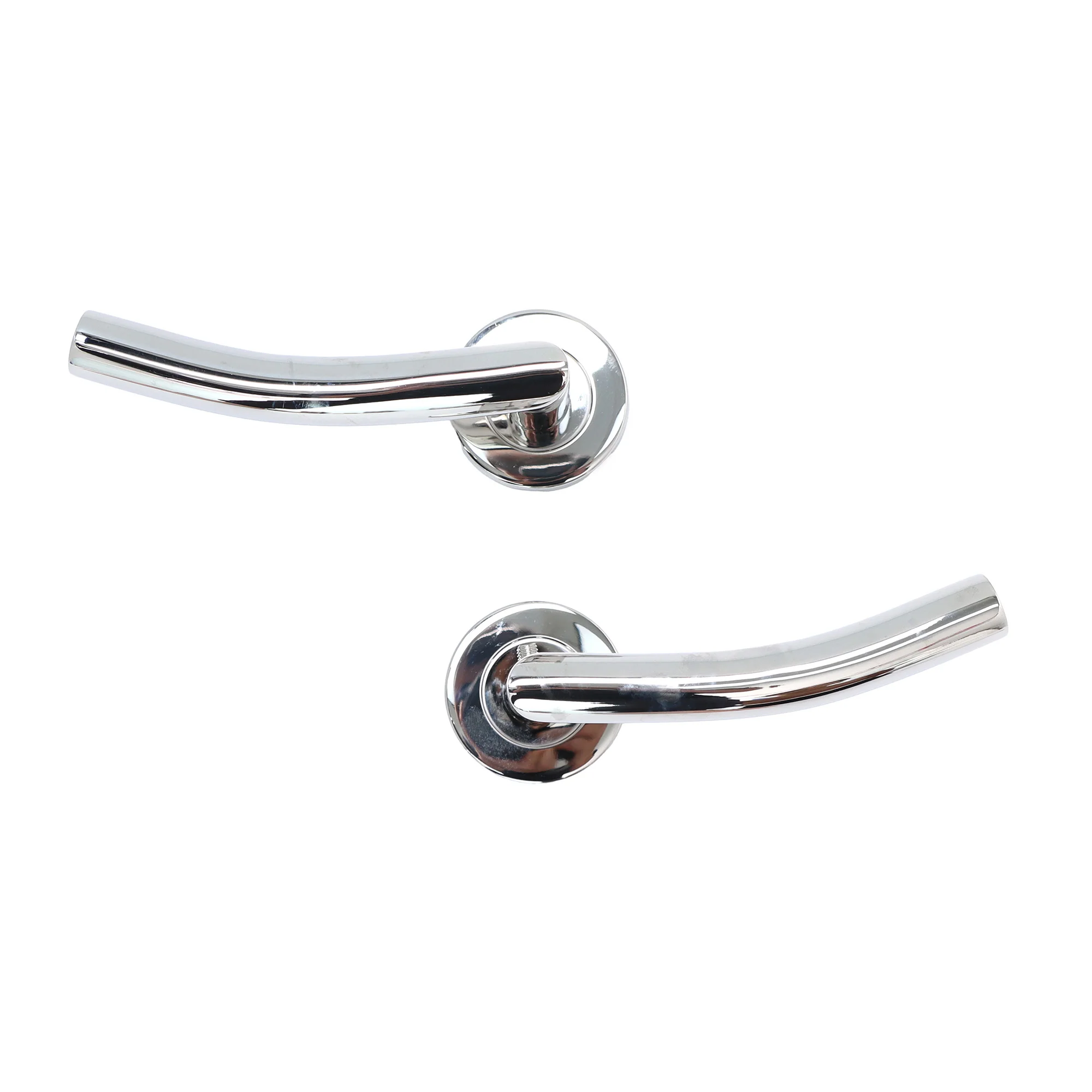 Superior Miranda Lever on Round Rose Handle Set - Polished Stainless Steel - Image 6
