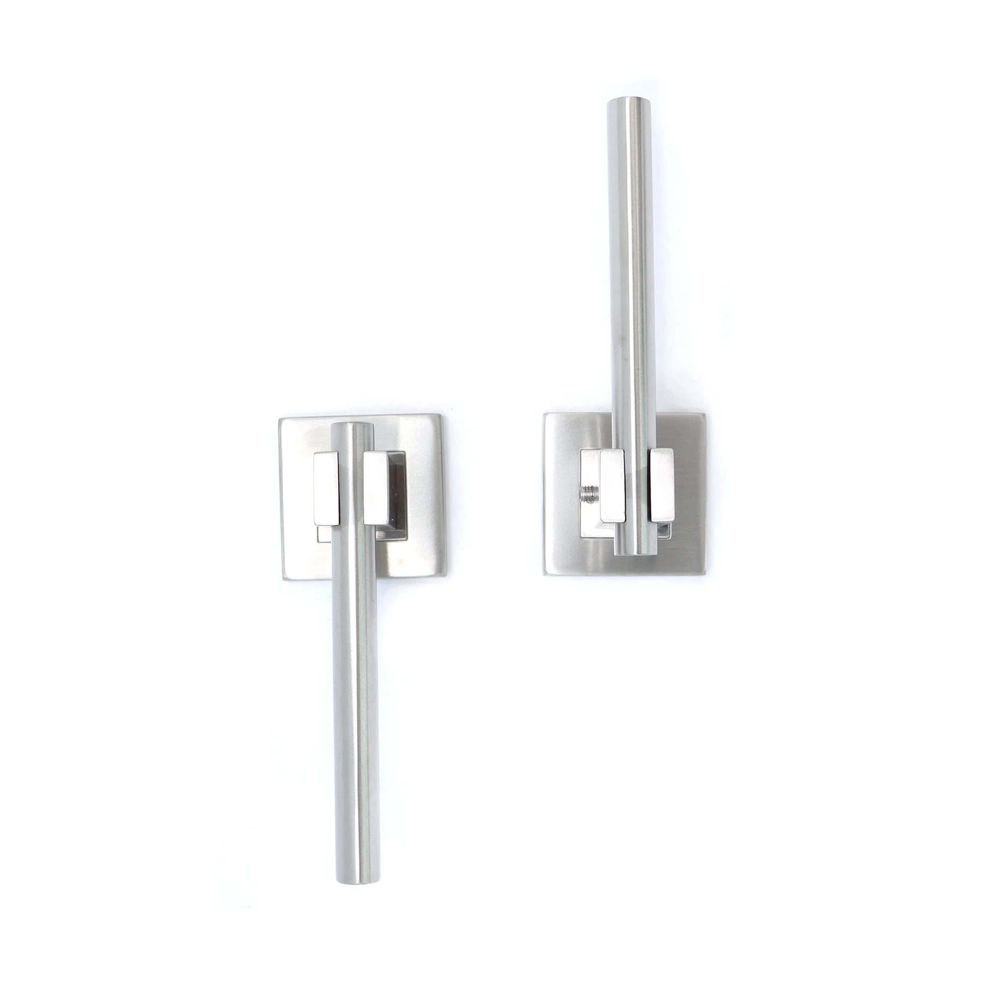 Superior Proxima Lever on Round Rose Bathroom Handle Set - Satin Stainless Steel - Image 5