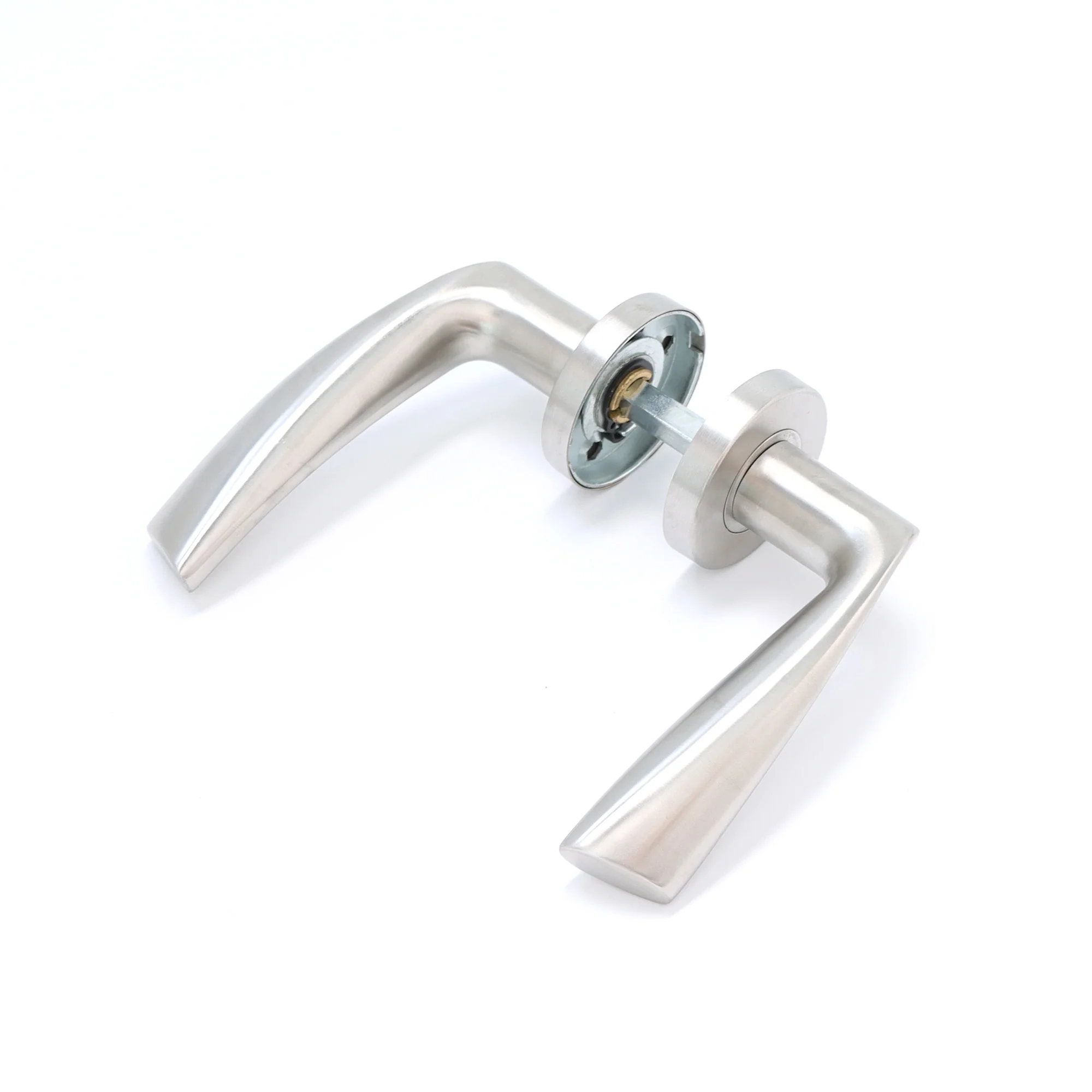 Superior Vega Lever on Round Rose Handle Set - Satin Stainless Steel - Image 5
