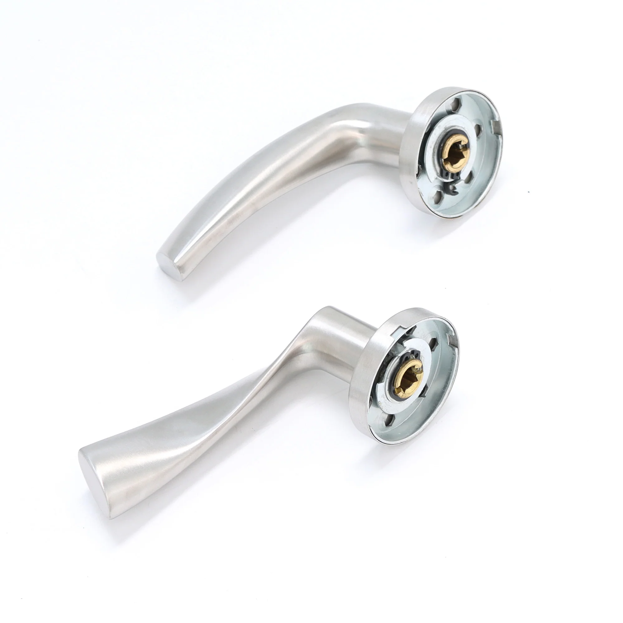 Superior Vega Lever on Round Rose Handle Set - Satin Stainless Steel - Image 6
