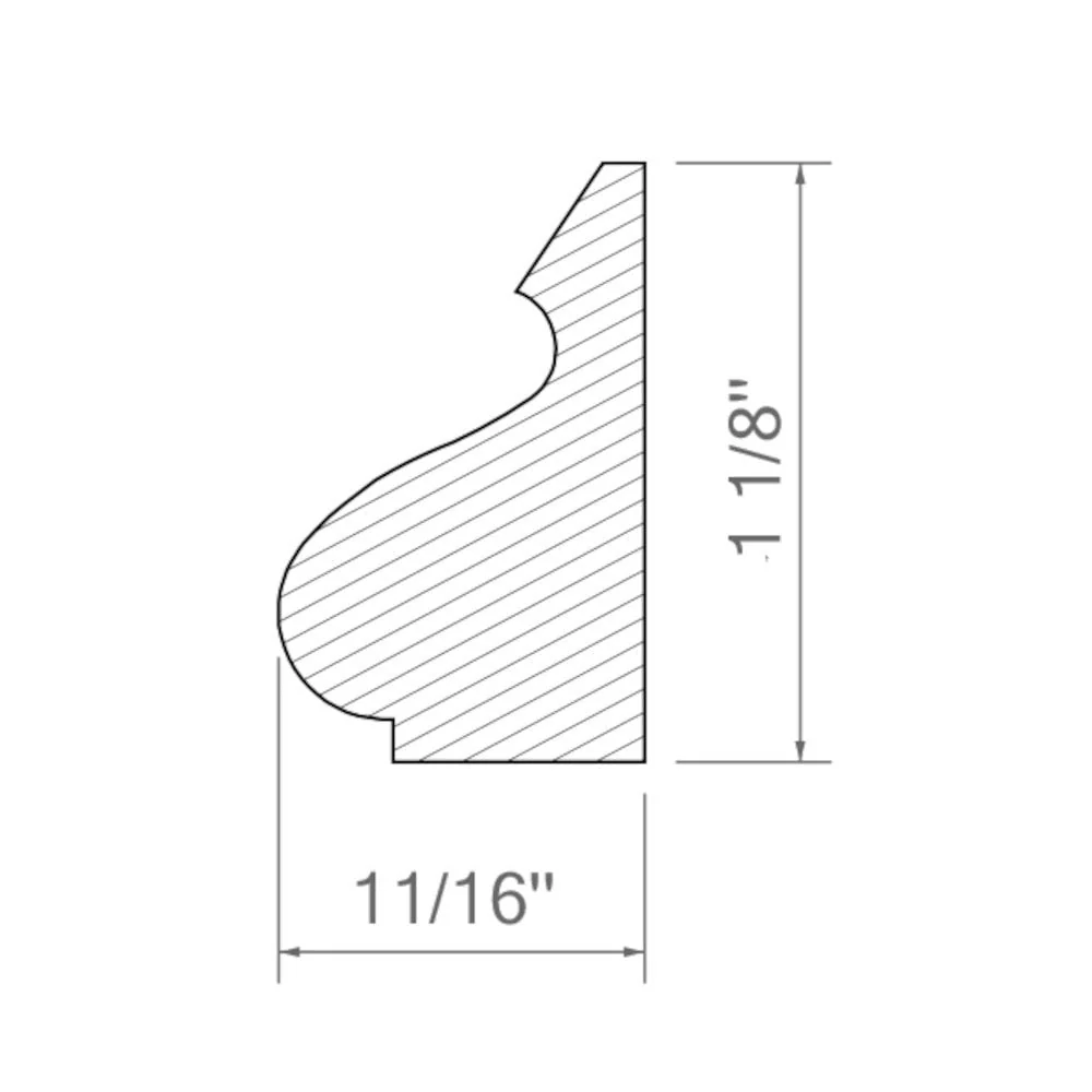 2.4m White Painted Base Cap Moulding 18 mm x 29mm - Image 2