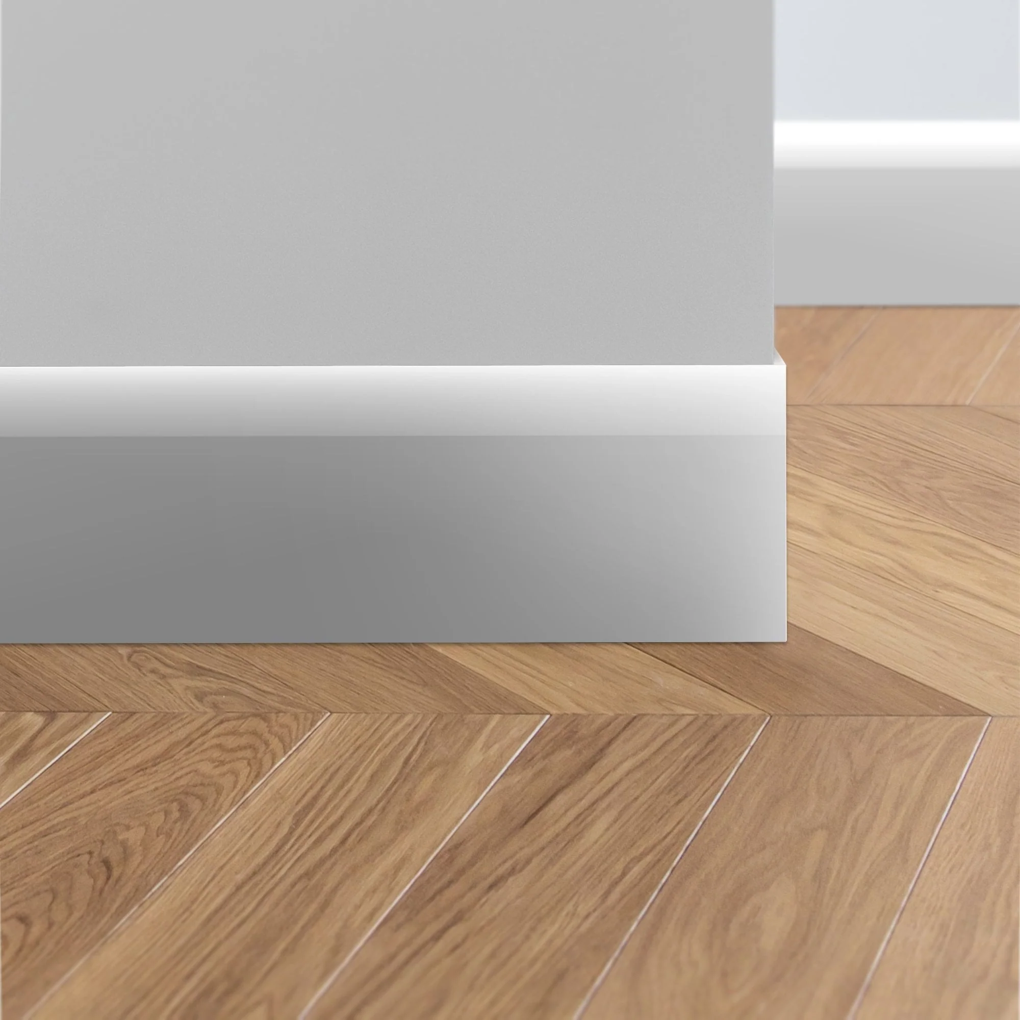 2.4m White Painted Chamfered Skirting Board 14mm x 90mm - Image 2