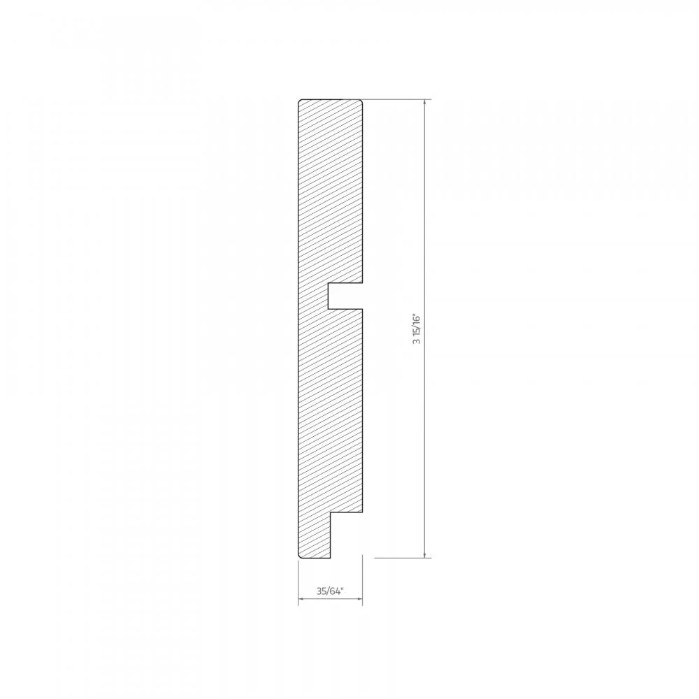 2.4m White Painted Contemporary Skirting Board 13mm x 100mm - Image 3