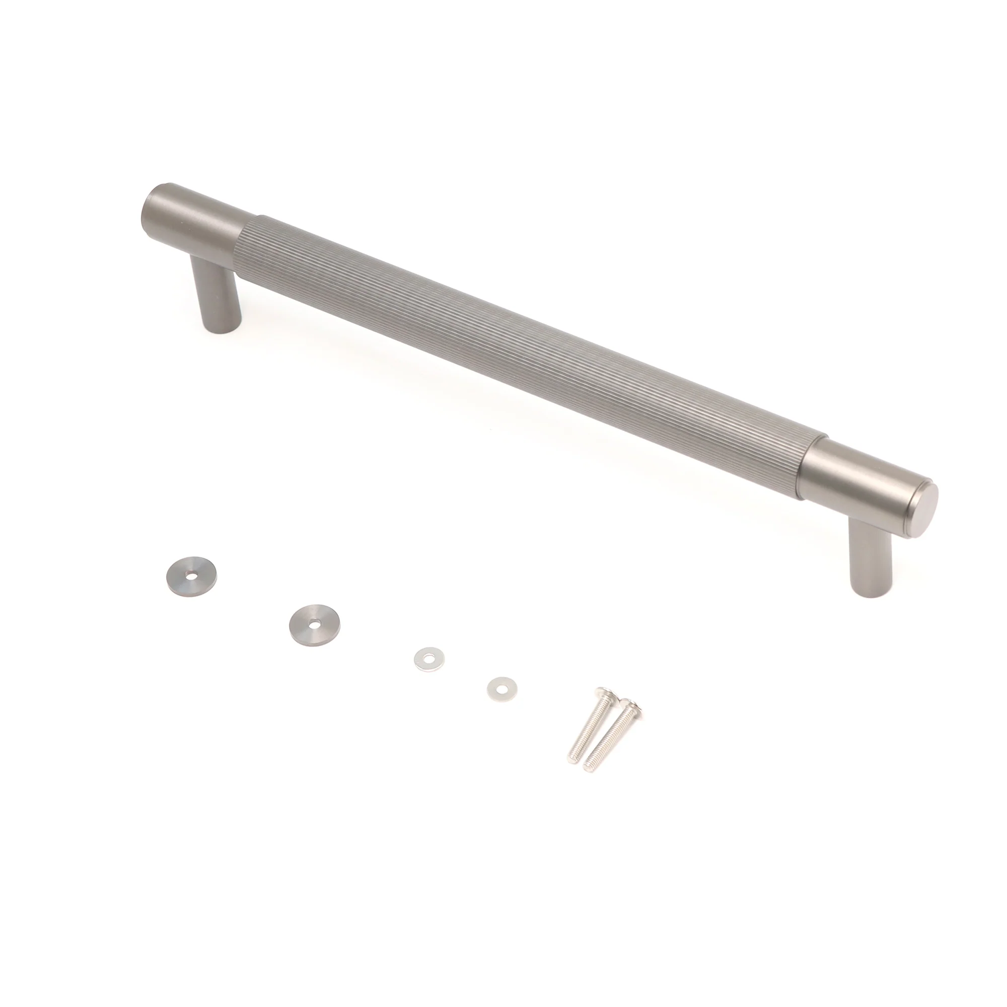 Fluted Medium Round T-Bar Pull Handle - Gun Metal - Image 4