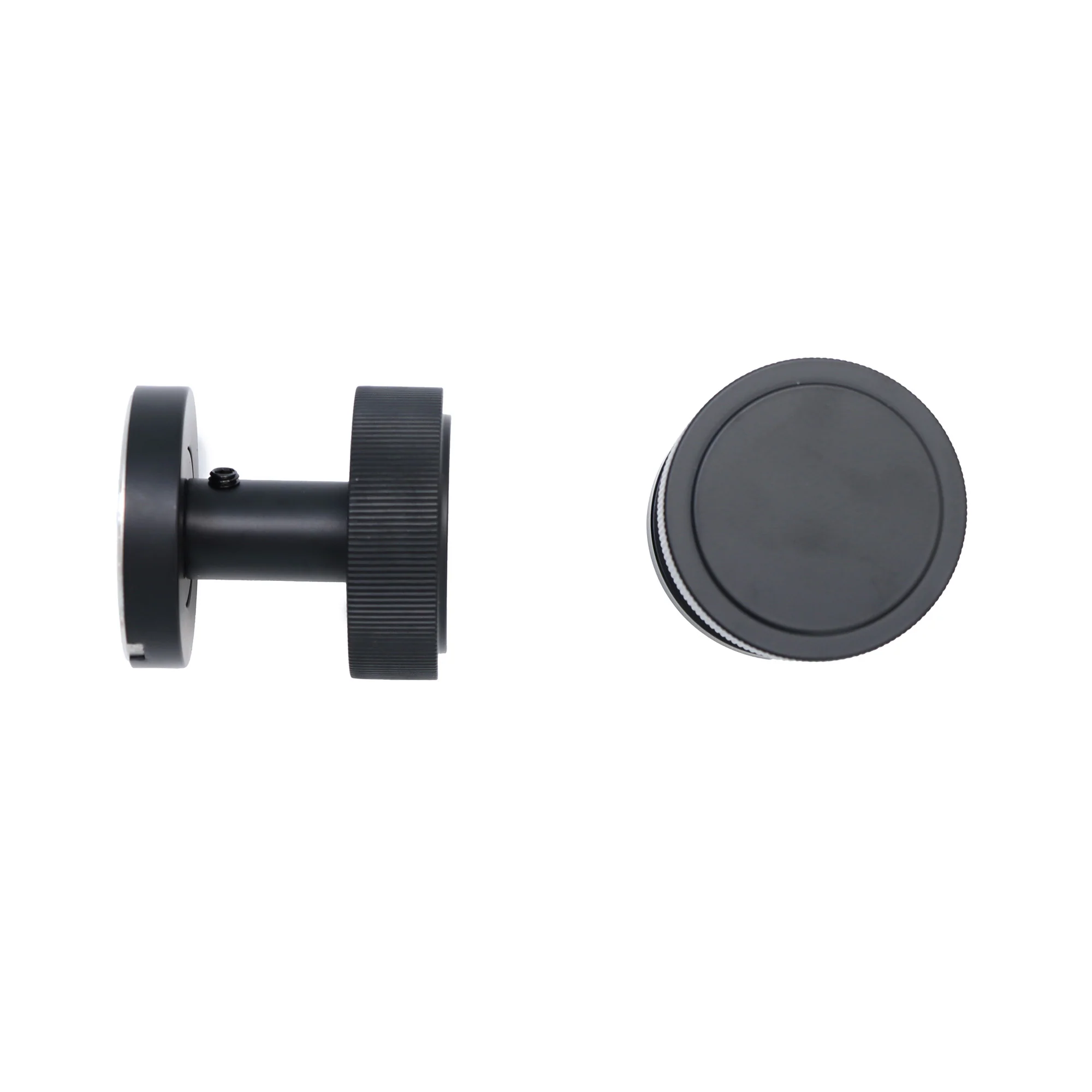 Fluted Round Rose Door Knob Set - Matt Black - Image 6