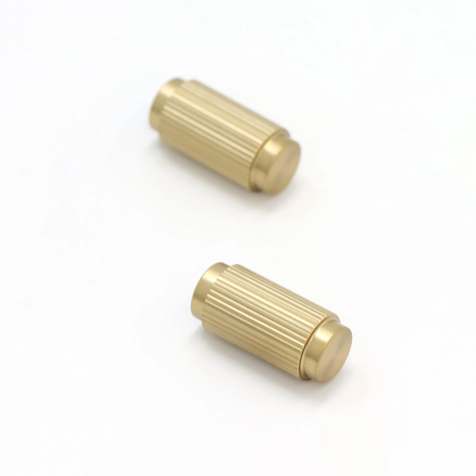 Fluted Small Round Cabinet Door Knob - Satin Gold - Image 4