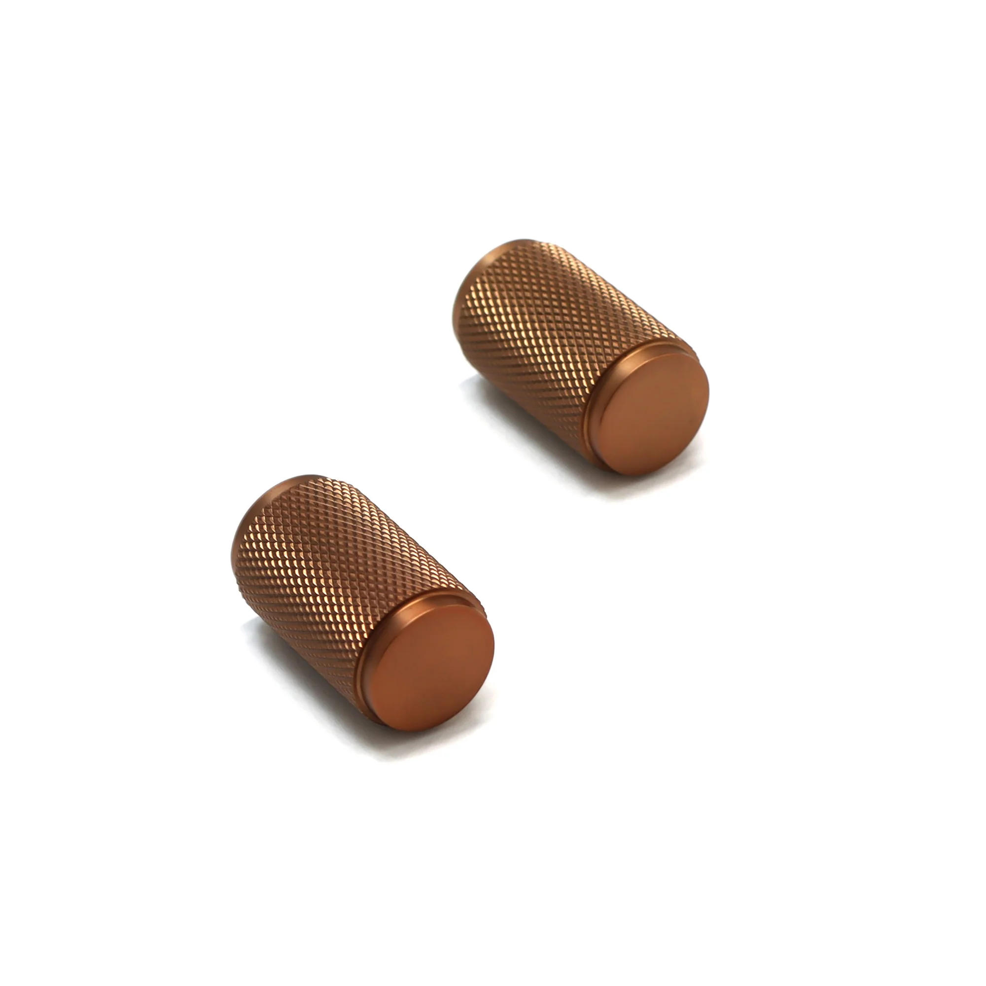Knurled Large Round Cabinet Door Knob - Rose Gold - Image 3