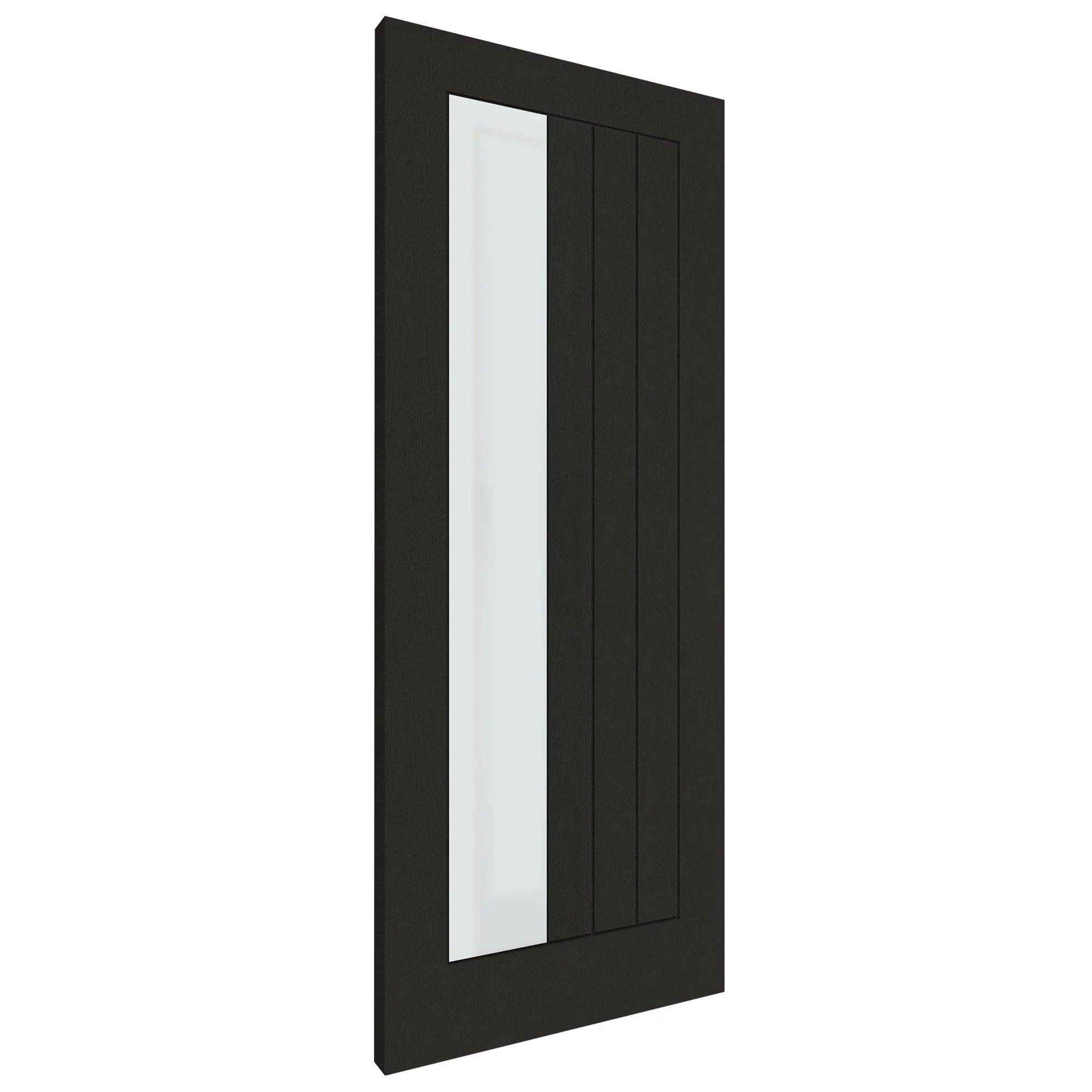 Black Internal Fully Finished Oak Farley 1 Light Offset Obscure Glass Made-to-Measure Door - Image 3