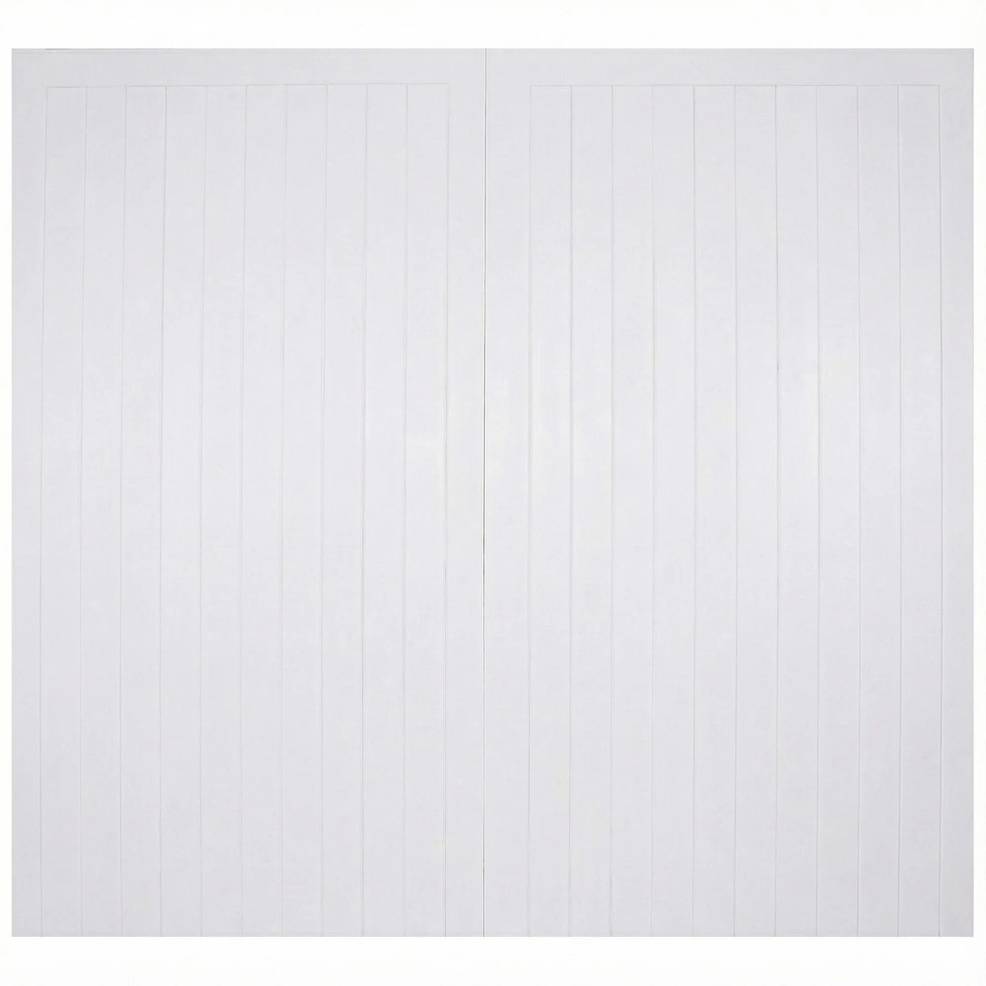 White Painted External Framed, Ledged & Braced Garage Door - Image 3