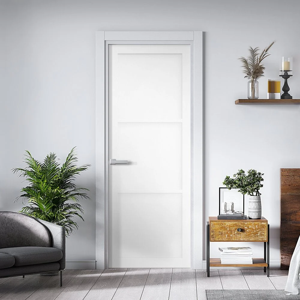 Internal Primed Studio Industrial 3 Panel Door