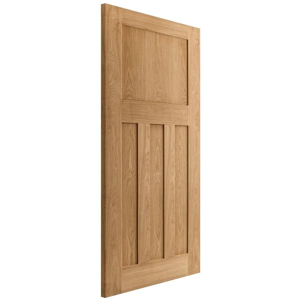 Oak Internal Fully Finished 1930's DX 3 Panel FD30 Fire Door - Image 2