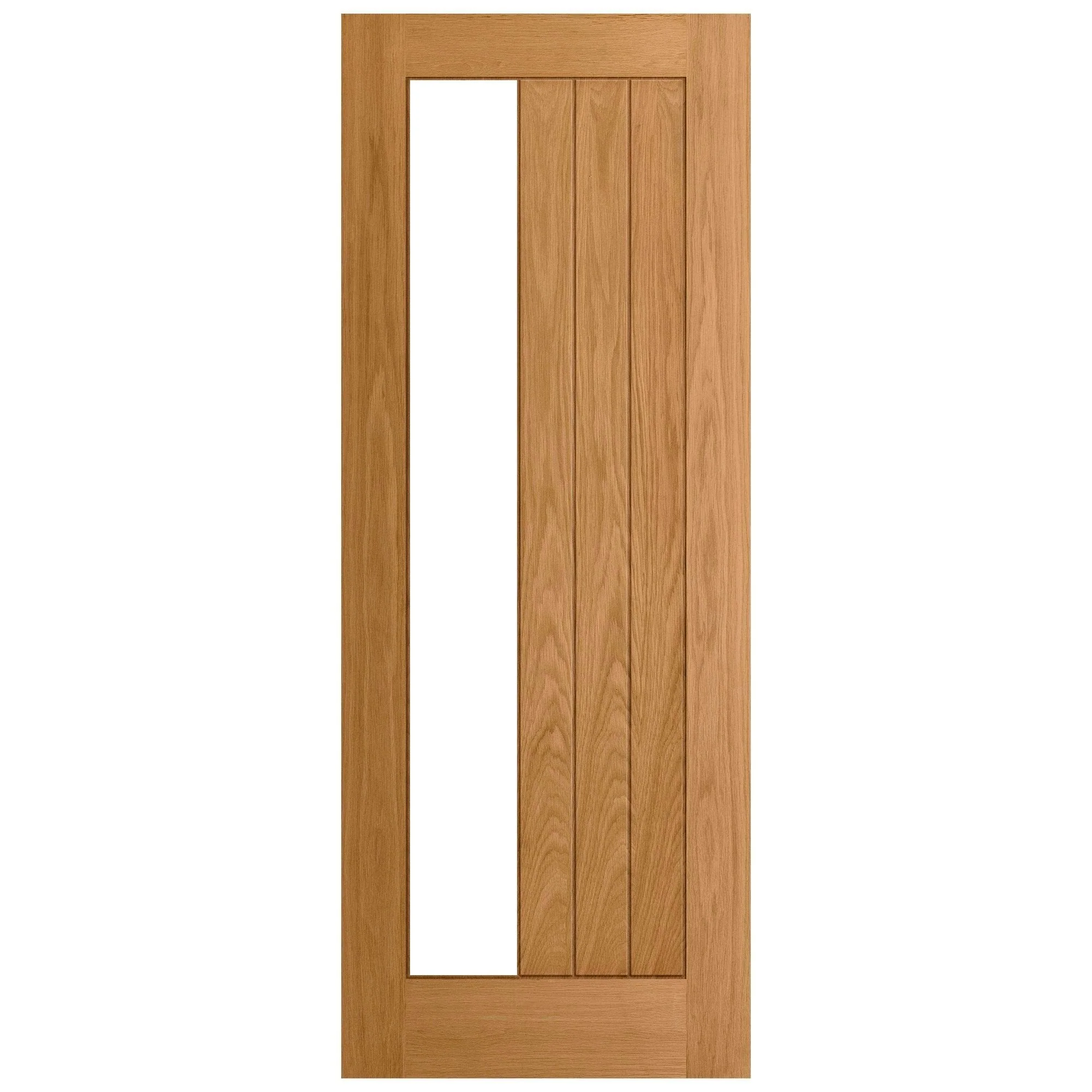 Oak Internal Fully Finished Farley 1 Light Clear Offset Glass Door - Image 3