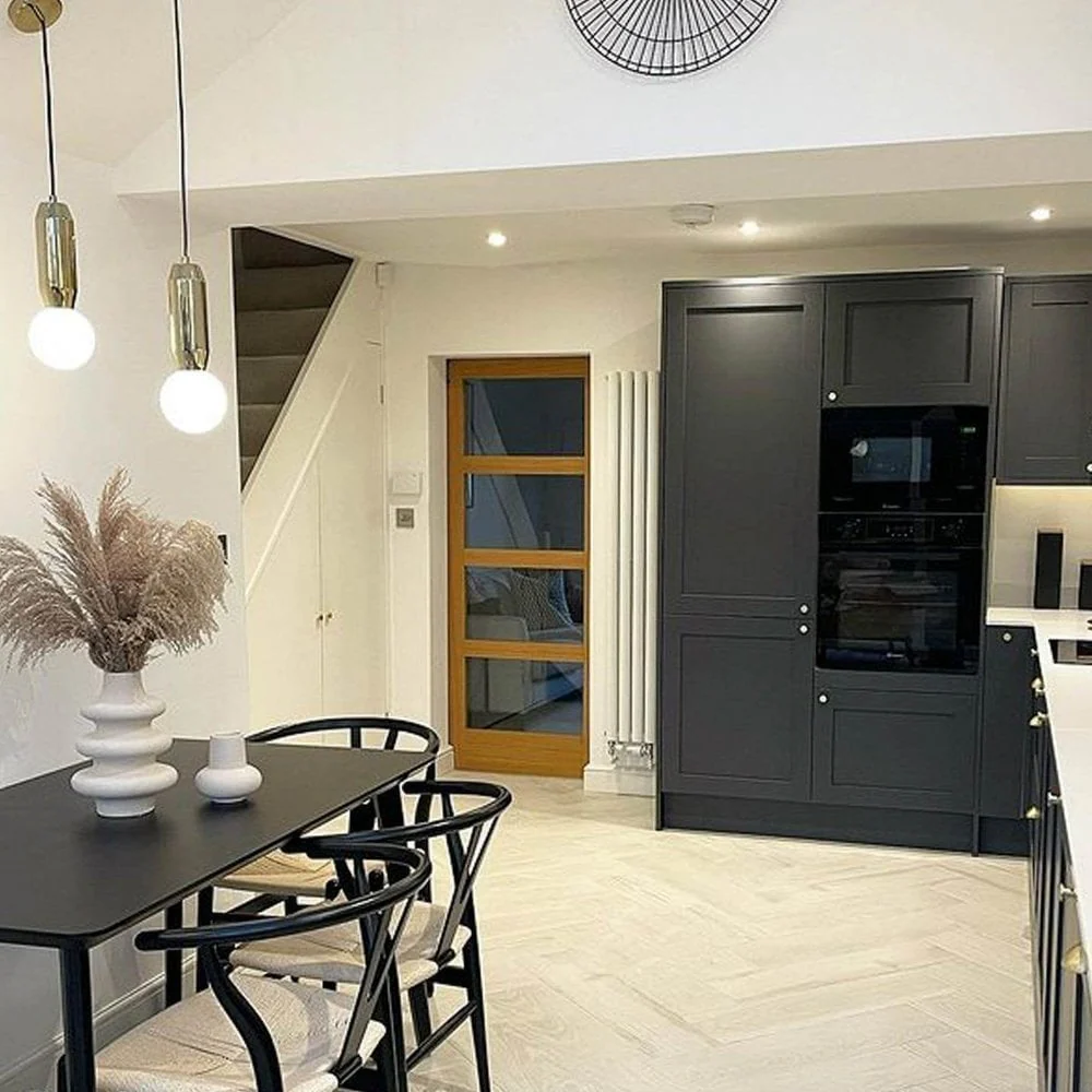 Oak Internal Fully Finished Shaker 4 Light Clear Glass FD30 Fire Door - Image 4