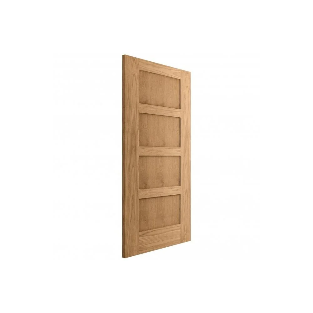 Oak Internal Fully Finished Shaker Made-to-Measure FD30 Fire Door - Image 4