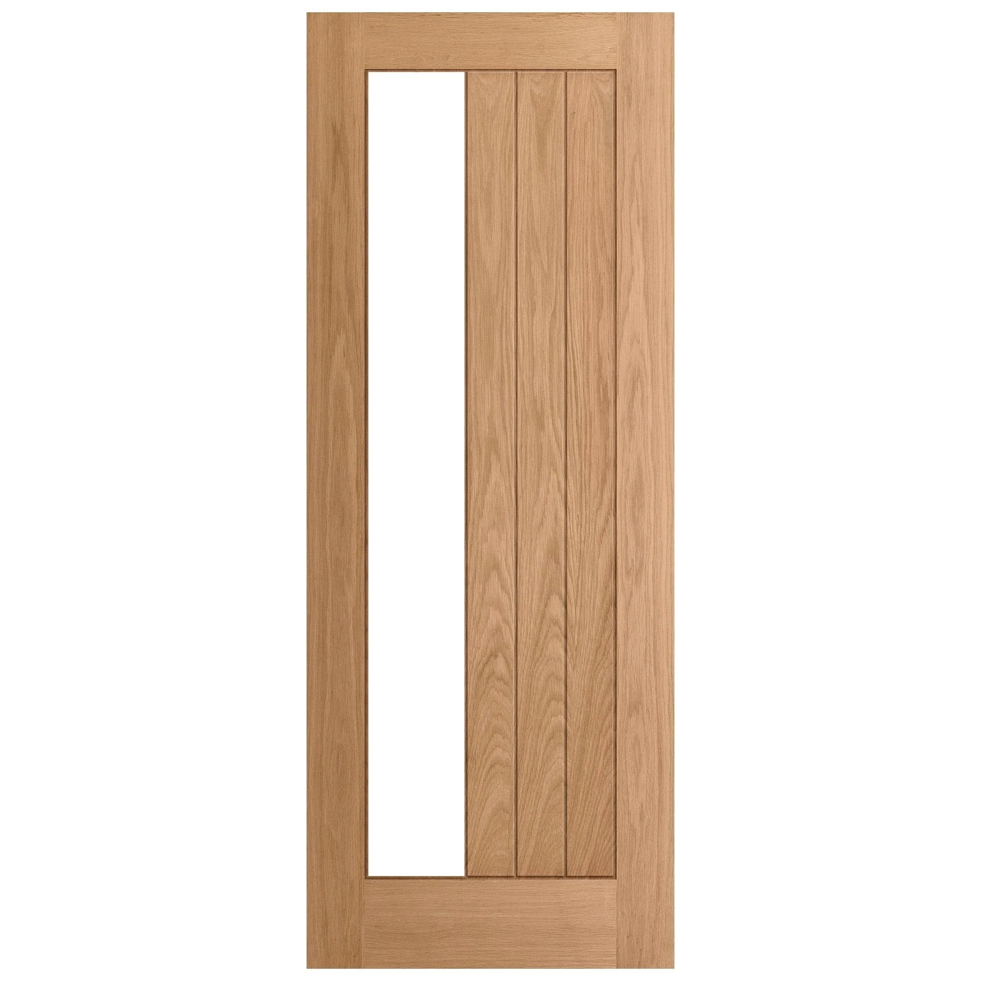 Oak Internal Unfinished Farley 1 Light Clear Offset Glass Door - Image 3