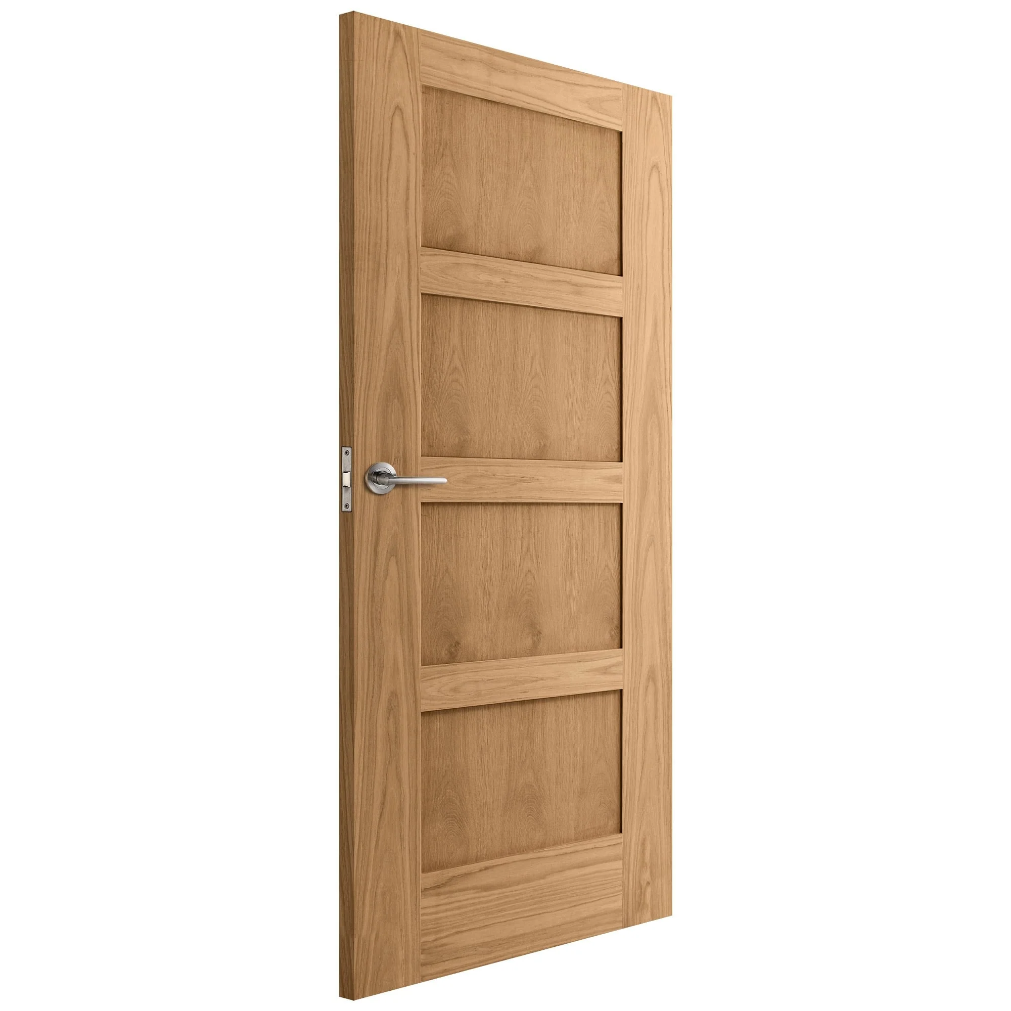 Oak Internal Unfinished Shaker 4 Panel FD30 Fire Door - Image 2