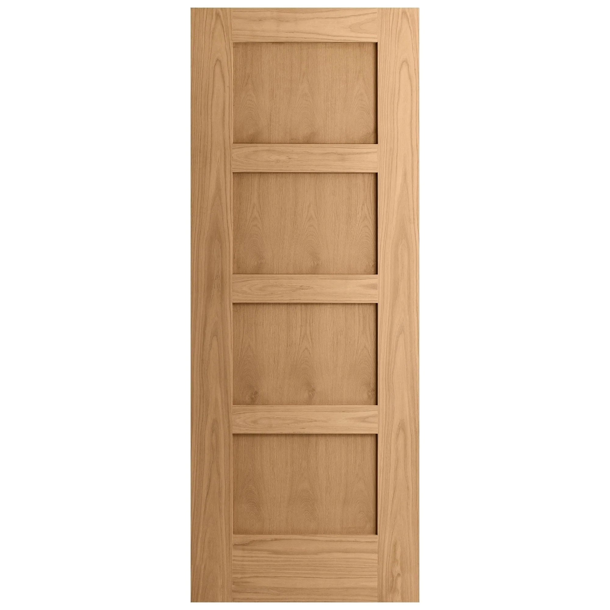 Oak Internal Unfinished Shaker 4 Panels Made-to-Measure Door - Image 3