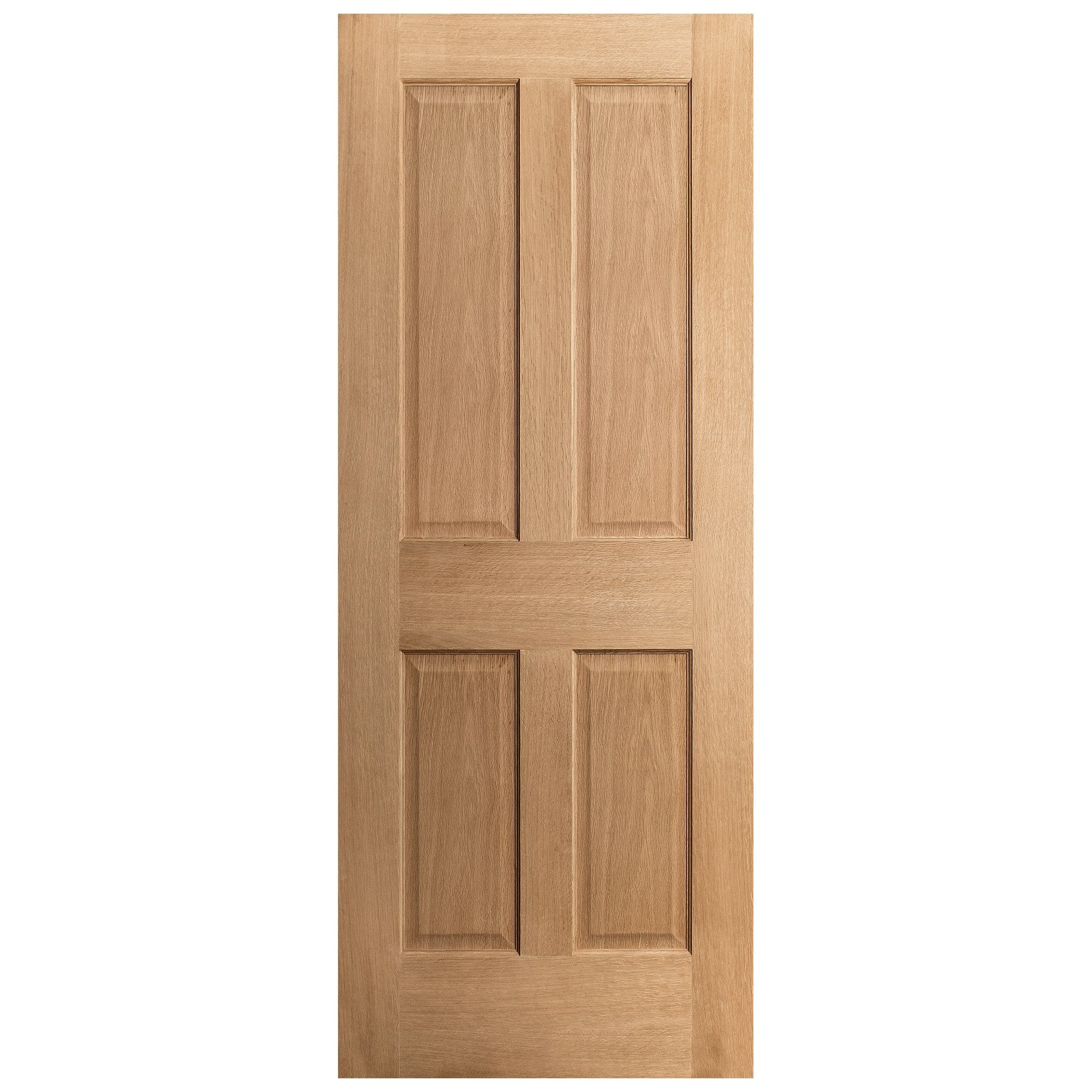 Oak Internal Unfinished Victorian Made-to-Measure FD30 Fire Door - Image 3