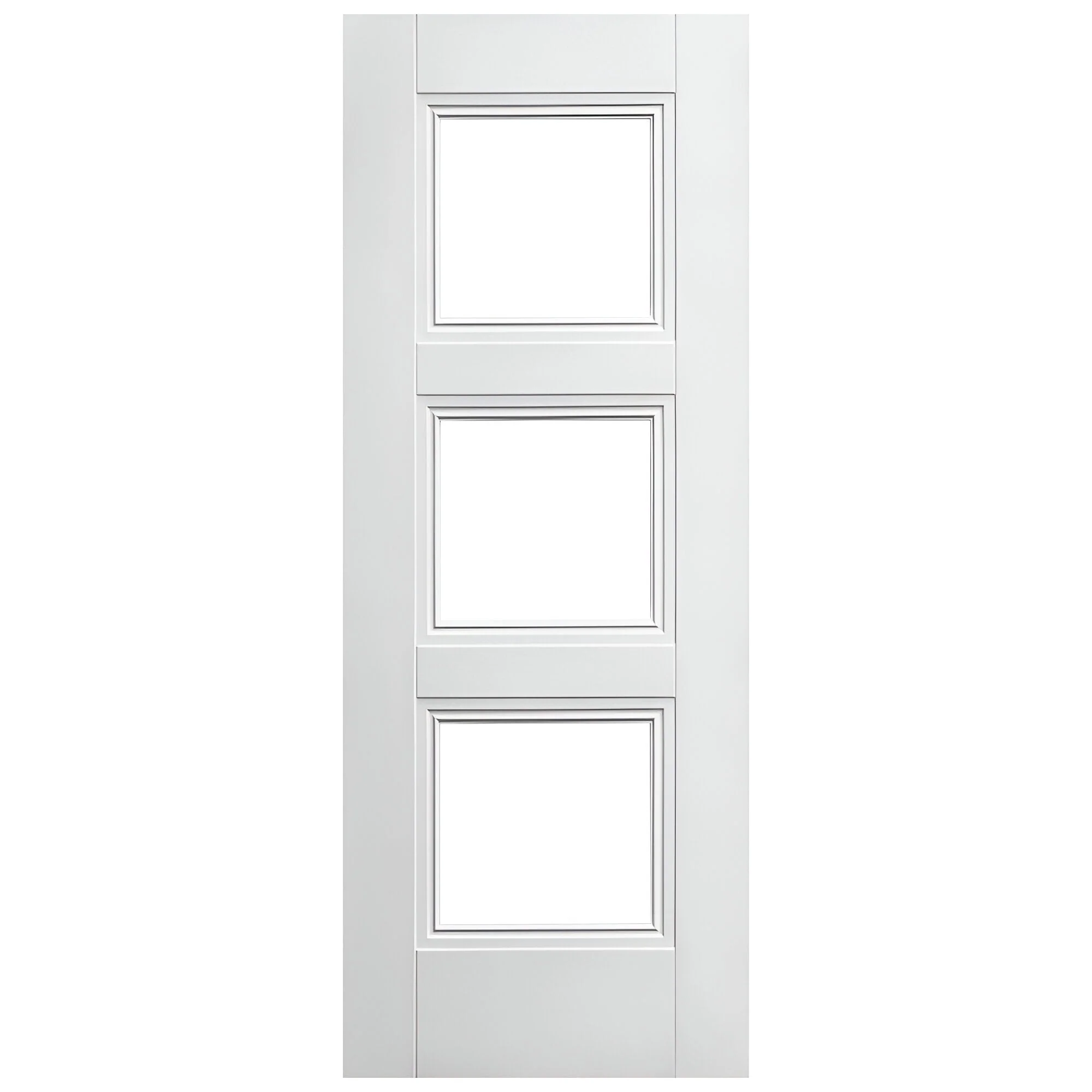 White Internal Primed Elegance Ripley 3 Light Clear Glass Made-to-Measure Door - Image 3