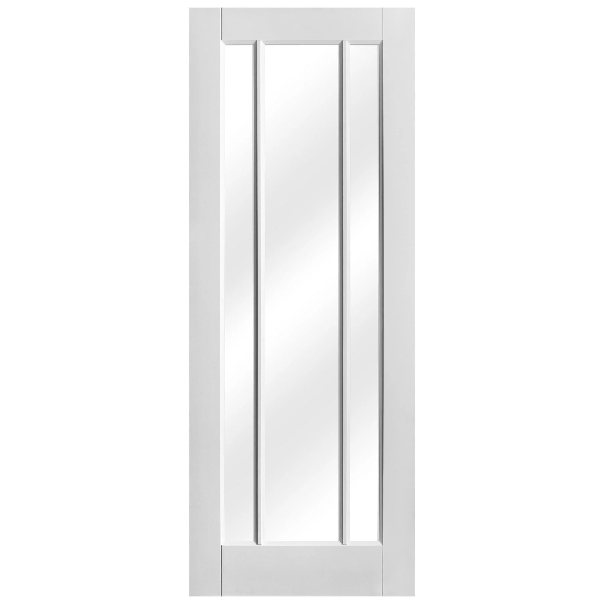 White Internal Primed Toledo 3 Light Clear Glass Door - Image 3