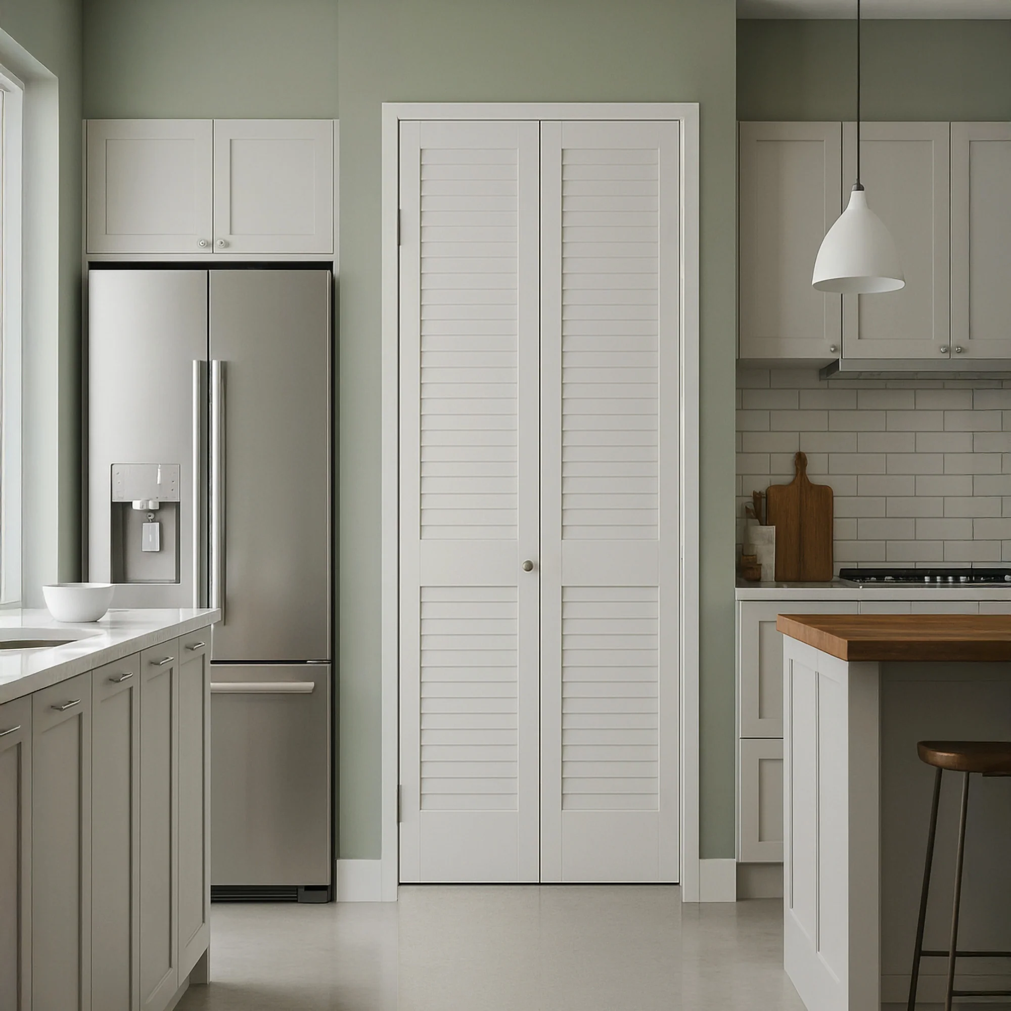 White Painted Internal 28mm Open Louvre Bi-fold Door Set - Image 2