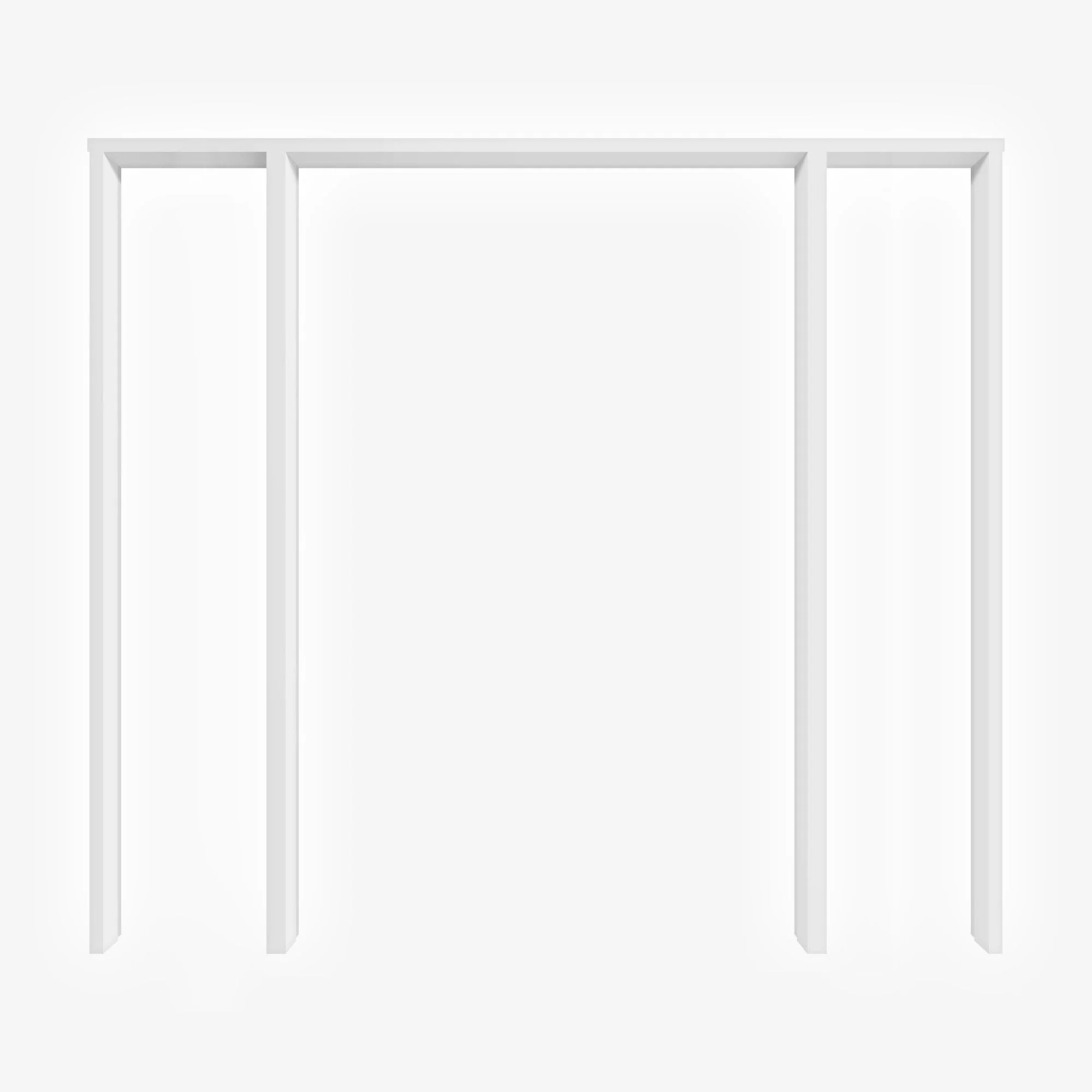 White Primed Internal Trent 3P 1L Clear Glass 1 Panel Sidelight Room Divider Set - Image 2