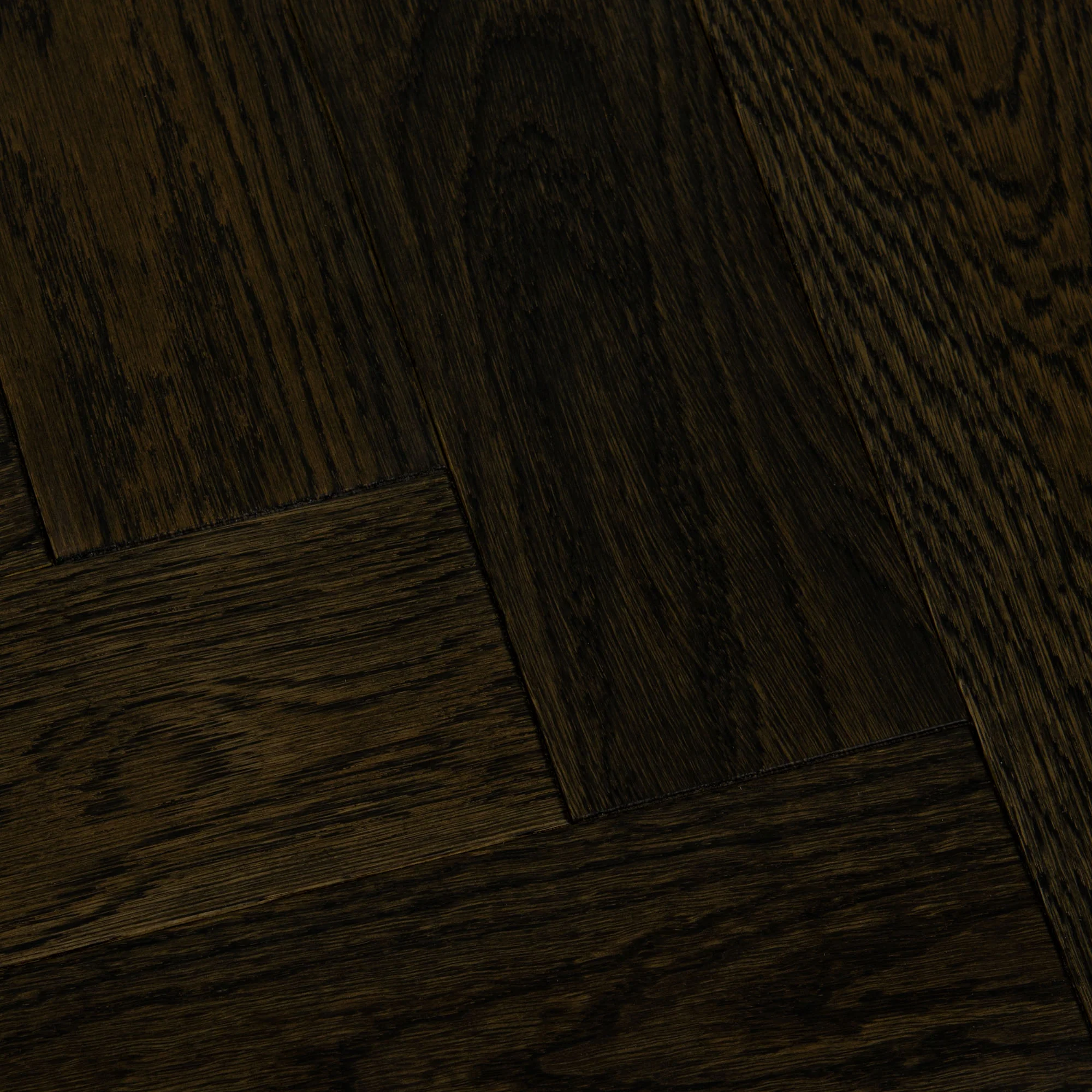 Dark Oak - Herringbone 14mm UV Lacquered Engineered Real Wood Flooring - Image 3