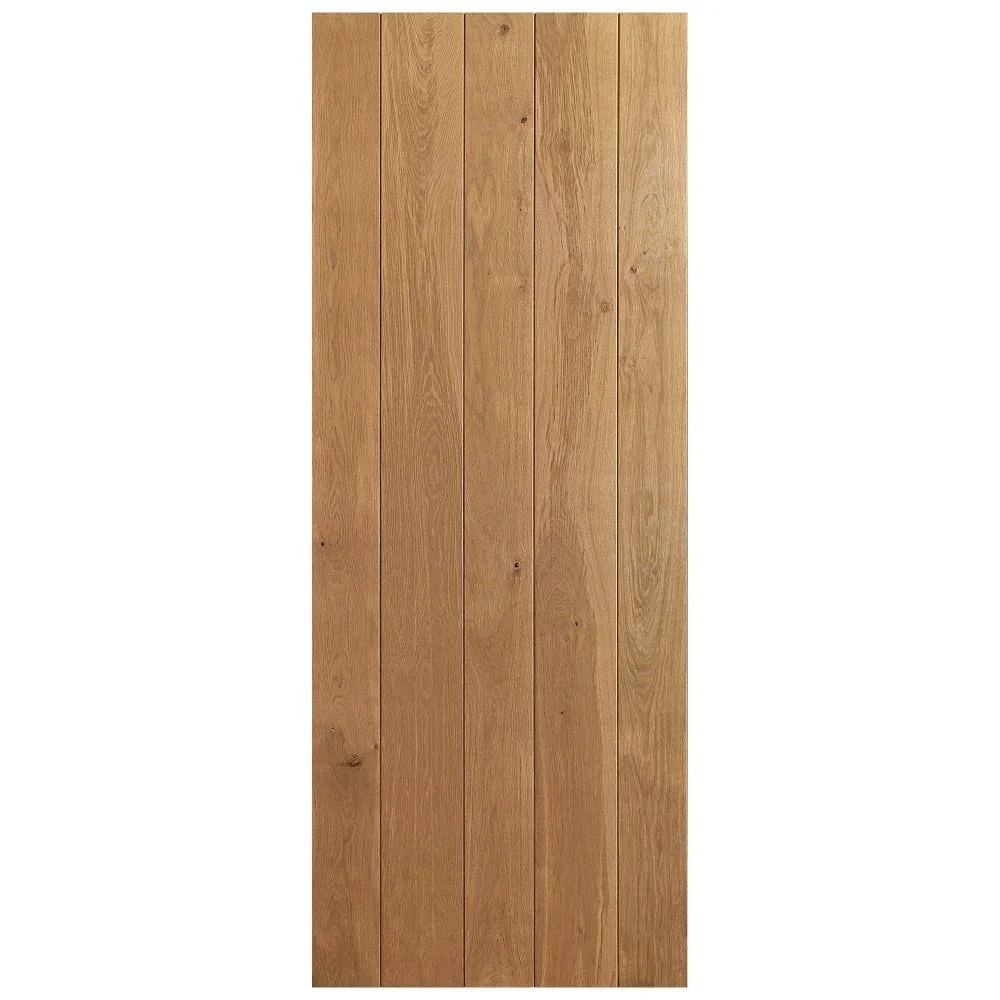 Solid Rustic Oak Grange Unfinished 3 Ledged Door - Image 4