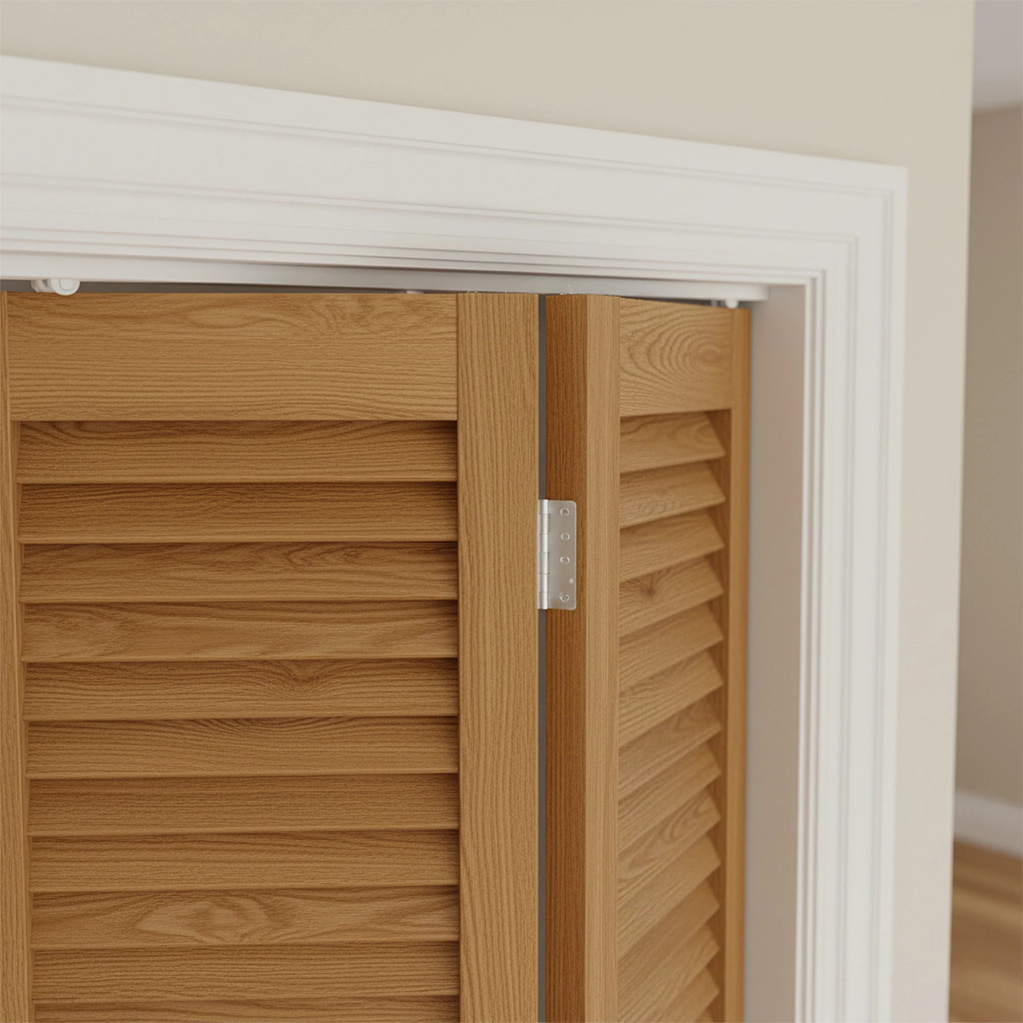 White 1067mm Top Hung Bi-fold Sliding Door Track - Image 3